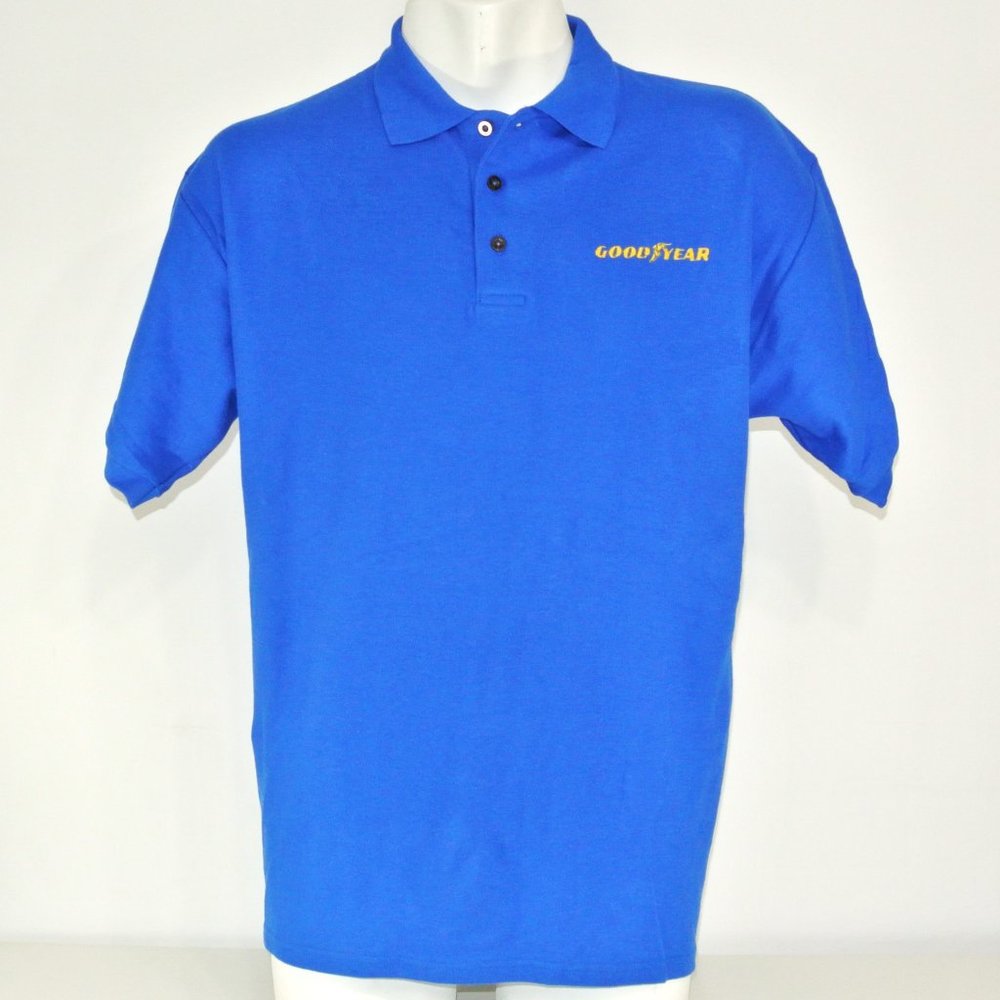 GOODYEAR Tire Auto Employee Uniform Men's Blue Polo Shirt Size S Small